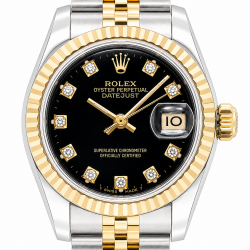 Rolex Datejust 26MM 69173 Two-Tone Factory Diamond Dial Watch